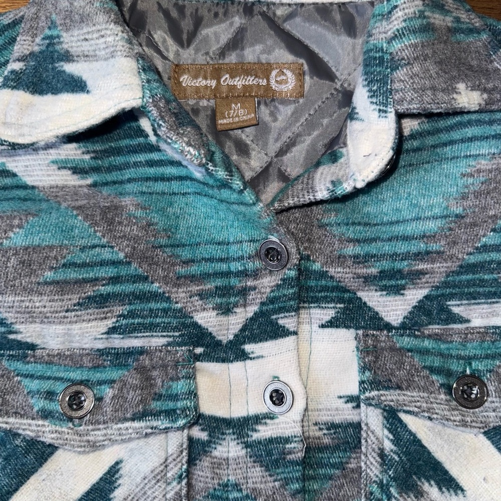 Size 7/8 kids Teal and White southern jacket - Picture 3 of 8